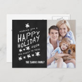 CARTE POSTALE DE VACANCES EN CLAVIER NOIR (Devant / Derrière)