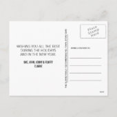 CARTE POSTALE DE VACANCES EN CLAVIER NOIR (Dos)