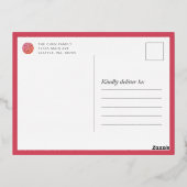 Carte postale de vacances en feuille de métal pour (Verso)