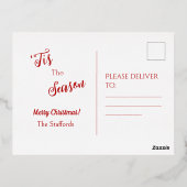 Carte postale de vacances en papier d'aluminium po (Verso)