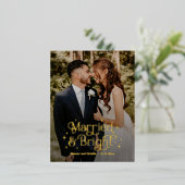 Carte postale de vacances FOIL VRAI Marié et Lumin (Debout devant)