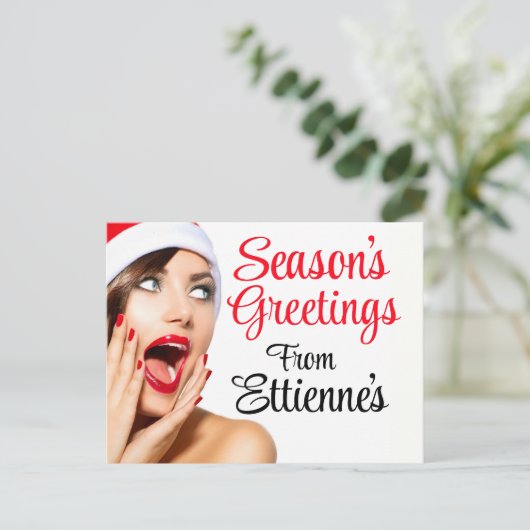 Carte postale de vacances / Invitation (Debout devant)