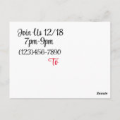 Carte postale de vacances / Invitation (Dos)