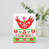 Carte postale de vacances oiseau scandinave modern (Debout devant)
