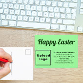 Carte postale de vacances Pâques vert