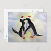 Carte postale de vacances Penguins (Devant / Derrière)