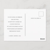 Carte postale de vacances photo minimaliste (Dos)