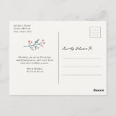 Carte postale de vacances photo moderne (Dos)