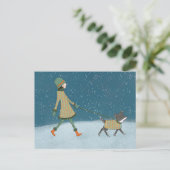 Carte postale de vacances pour chiens d'hiver (Debout devant)