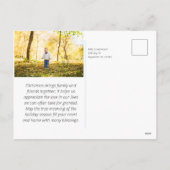 Carte postale de vacances pour la paix, la joie et (Dos)