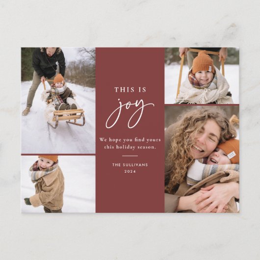 Carte postale de vacances Red This is Joy (Devant)