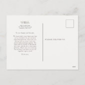 Carte postale de vacances rustique monogramme (Dos)