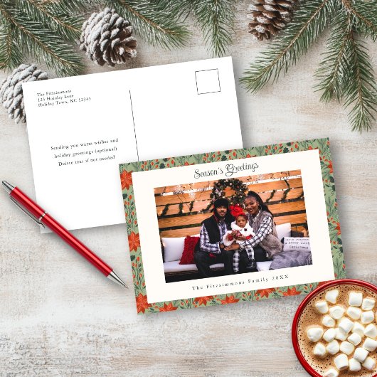 Carte postale de vacances Sage Poinsettia