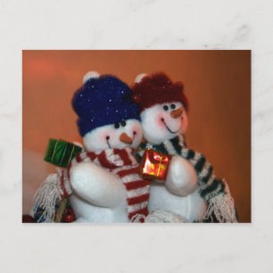 Carte postale de vacances Snowpeople