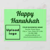 Carte postale de vacances vert clair de Hanoukka p (Devant)
