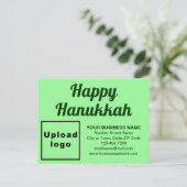 Carte postale de vacances vert clair de Hanoukka p (Debout devant)