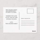 Carte postale de vacances verte | Joyeux Noël mode (Dos)