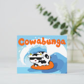 Carte postale de vache Cowabunga (Debout devant)