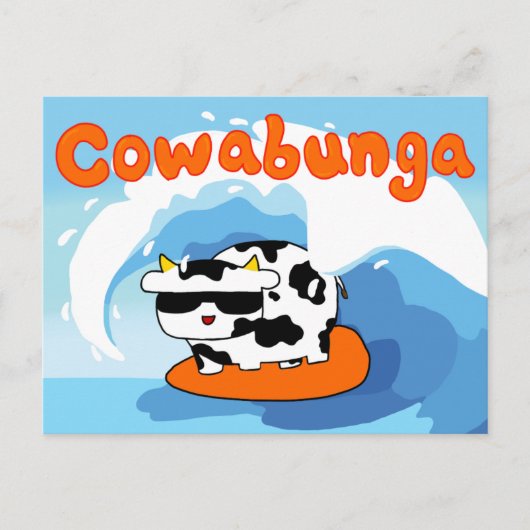 Carte postale de vache Cowabunga (Devant)