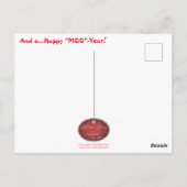 Carte postale de vache Longhorn de Noël (Dos)