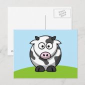 Carte postale de vache mignonne (Devant / Derrière)