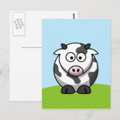 Carte postale de vache mignonne (Devant / Derrière)