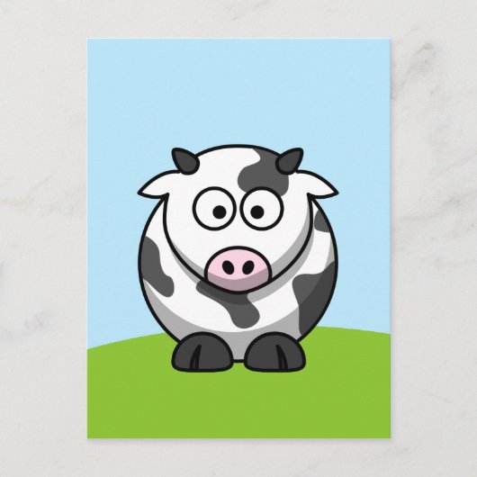 Carte postale de vache mignonne (Devant)