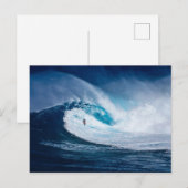 Carte postale de vague de surf (Devant / Derrière)