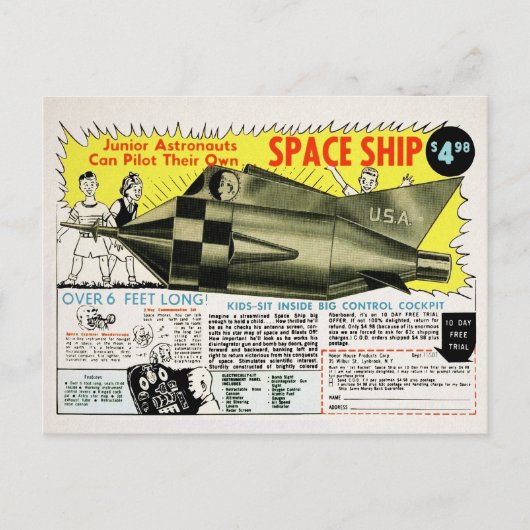 Carte postale de vaisseau spatial de commande par (Devant)