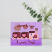 Carte postale de Valentine de train de Choo Choo (Debout devant)