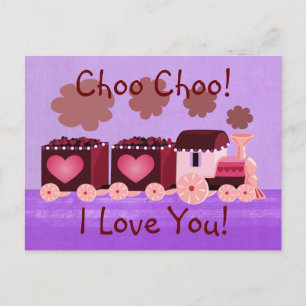 Carte postale de Valentine de train de Choo Choo