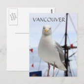 Carte postale de Vancouver, Seagull et Boat (Devant / Derrière)