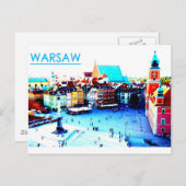 Carte postale de Varsovie (Devant / Derrière)