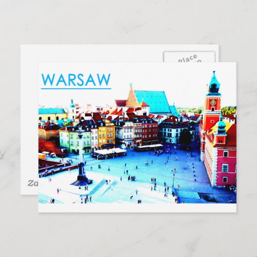 Carte postale de Varsovie (Devant / Derrière)