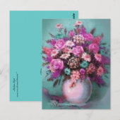 Carte postale de vase de fleurs (Devant / Derrière)