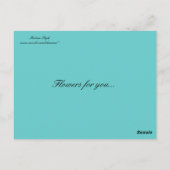 Carte postale de vase de fleurs (Dos)