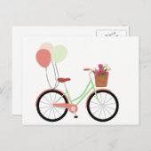 Carte postale de vélo de printemps (Devant / Derrière)