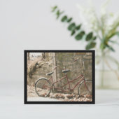 Carte postale de vélo en tandem rétro (Debout devant)