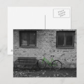 Carte postale de vélo vert (Devant / Derrière)