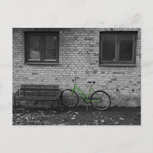 Carte postale de vélo vert (Devant)