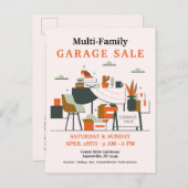 Carte postale de vente de garage (Devant / Derrière)