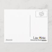 Carte postale de ver de livre (Dos)