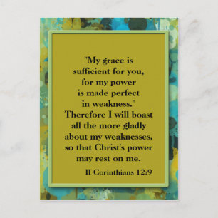 Carte postale de verset biblique chrétien inspiran