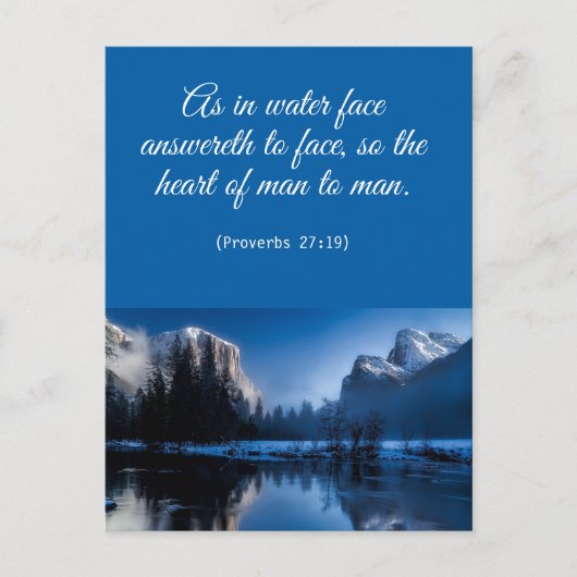 Carte postale de verset biblique spirituel élégant (Devant)