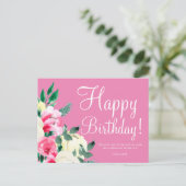 Carte postale de verset de la Bible pour anniversa (Debout devant)