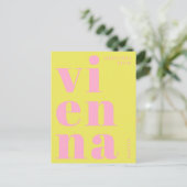 Carte postale de Vienne Autriche typographie jaune (Debout devant)