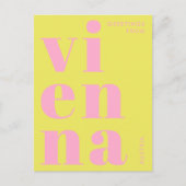 Carte postale de Vienne Autriche typographie jaune (Devant)