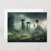 Carte postale de ville post-apocalyptique (Devant / Derrière)