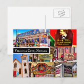 CARTE POSTALE DE VIRGINIA CITY, NEVADA (Devant / Derrière)
