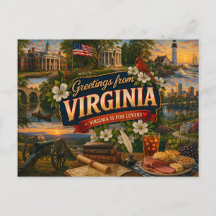 Carte postale de Virginie
